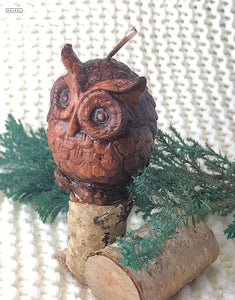 Little Brown Owl Beeswax Candle