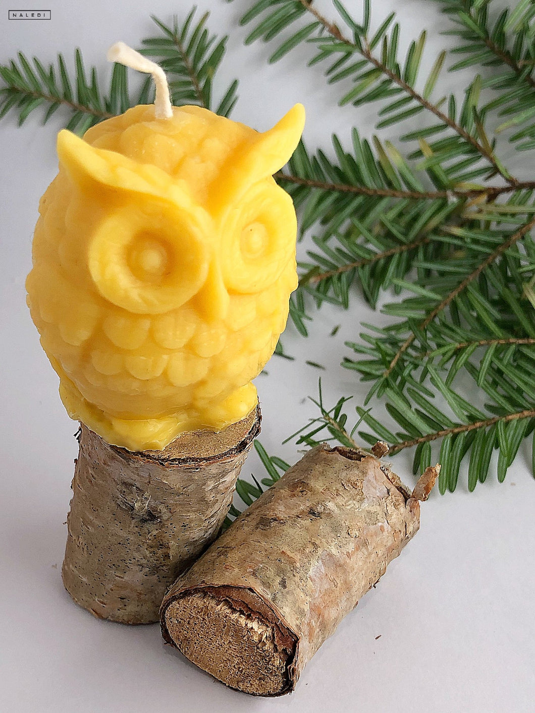 Little Owl Beeswax Candle