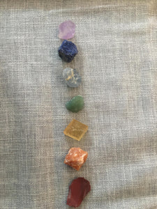 Seven Chakra Alignment Raw Crystal Set
